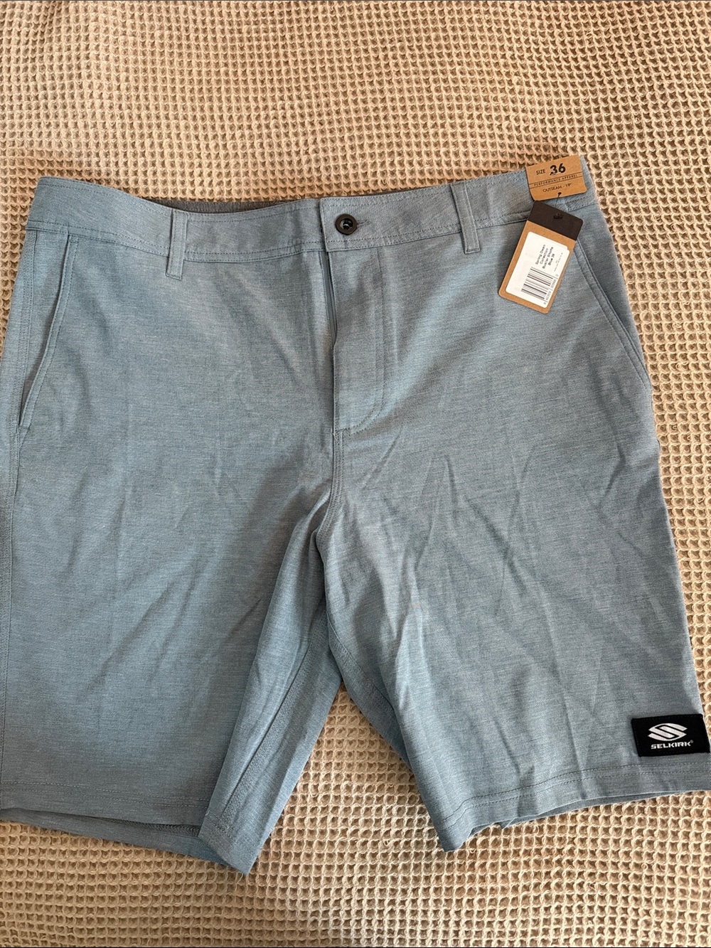 Men’s Bueller Slate Blue Flat-Front Men's Performance Shorts